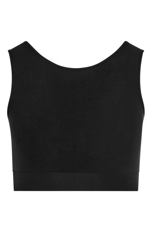 Evans YOURS Black Seamless Longline Padded Bralette Top