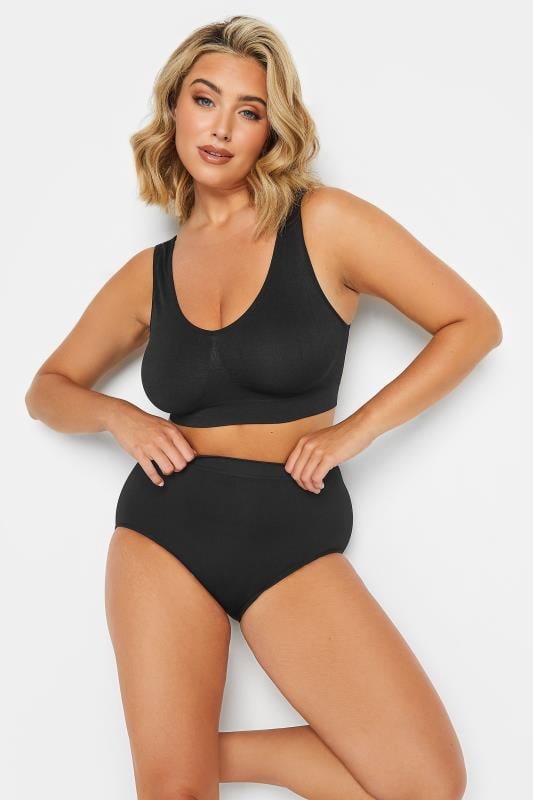 Evans YOURS Black Seamless Non-Padded Non-Wired Bralette