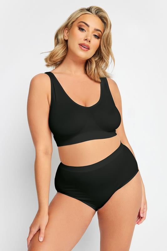 evans YOURS Black Seamless Non-Padded Non-Wired Bralette