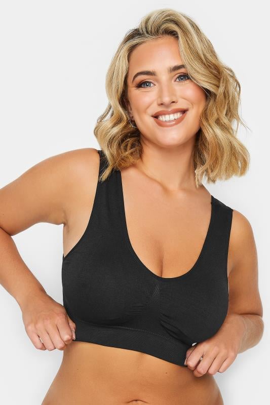 Evans YOURS Black Seamless Padded Non-Wired Bralette