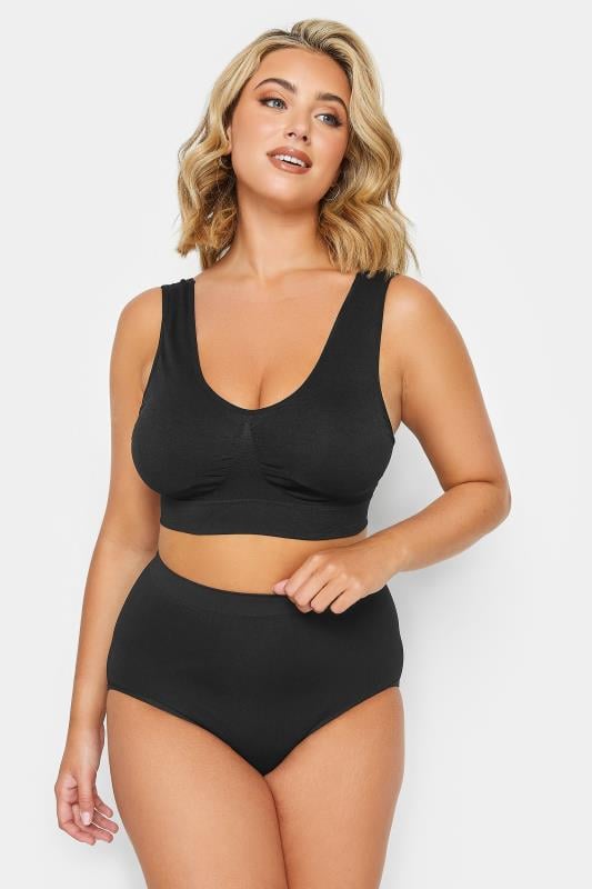 Evans YOURS Black Seamless Padded Non-Wired Bralette