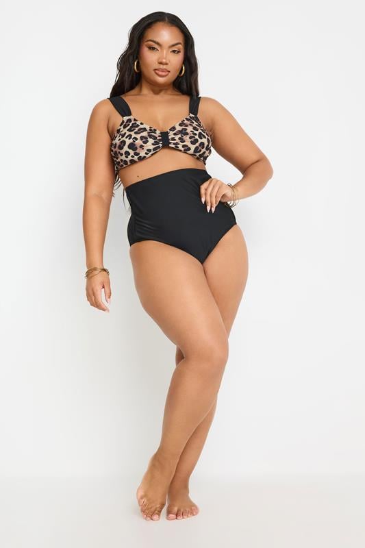 Evans YOURS Black Super High Waisted Tummy Control Bikini Briefs