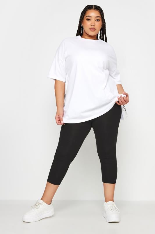 Evans YOURS Curve 2 PACK Black Aztec Print Cropped Leggings