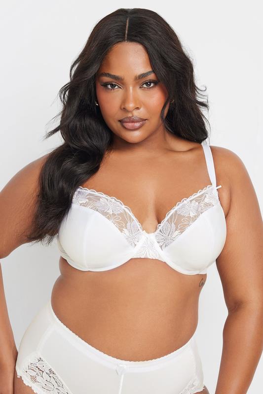 Evans YOURS Curve 2 PACK Black & White Lace Non Padded Underwired Bras