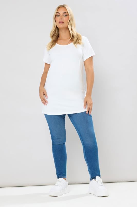 Evans YOURS Curve 2 PACK Black & White Longline T-Shirts