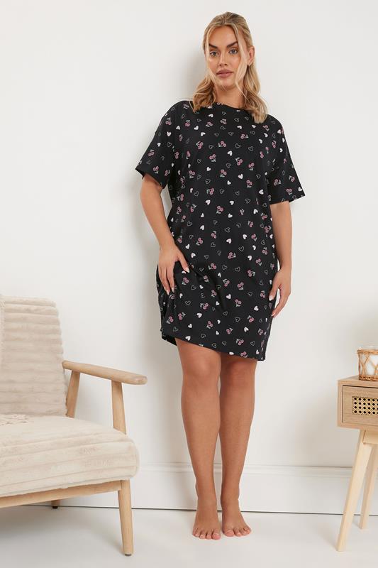 Evans YOURS Curve 2 PACK Cotton Blue 'Brunch Club' Nightdresses