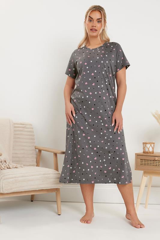 Evans YOURS Curve 2 PACK Light Green 'Let's Avocuddle' Slogan Printed Nightdresses