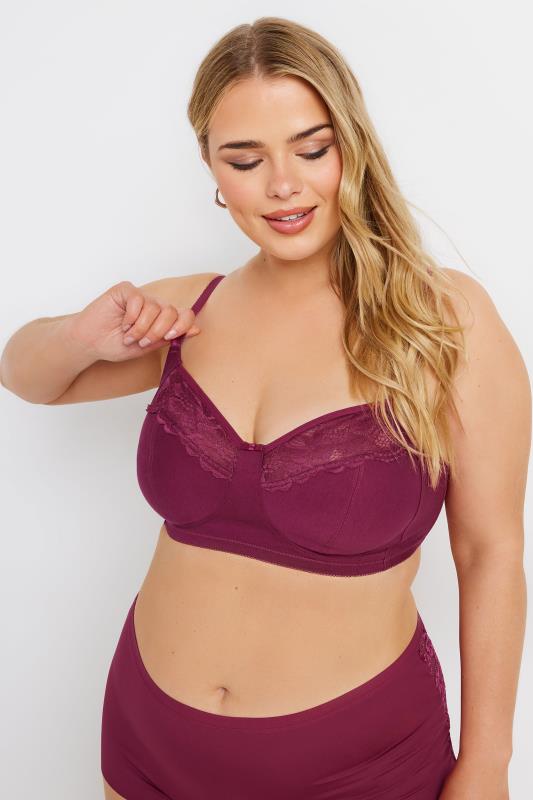 Evans YOURS Curve 2 PACK Red & Black Non-Padded Non-Wired Bras