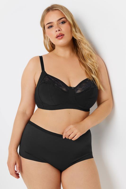 Evans YOURS Curve 2 PACK Red & Black Non-Padded Non-Wired Bras