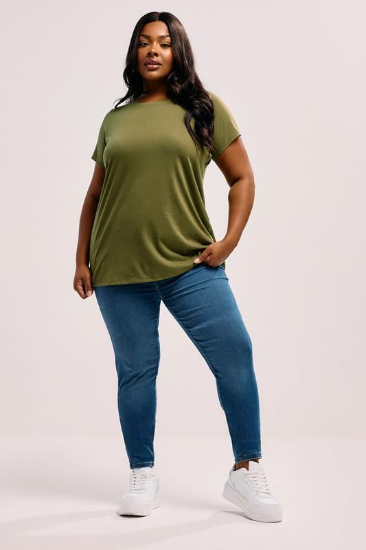 Evans YOURS Curve 5 PACK Green & Orange Core T-Shirts