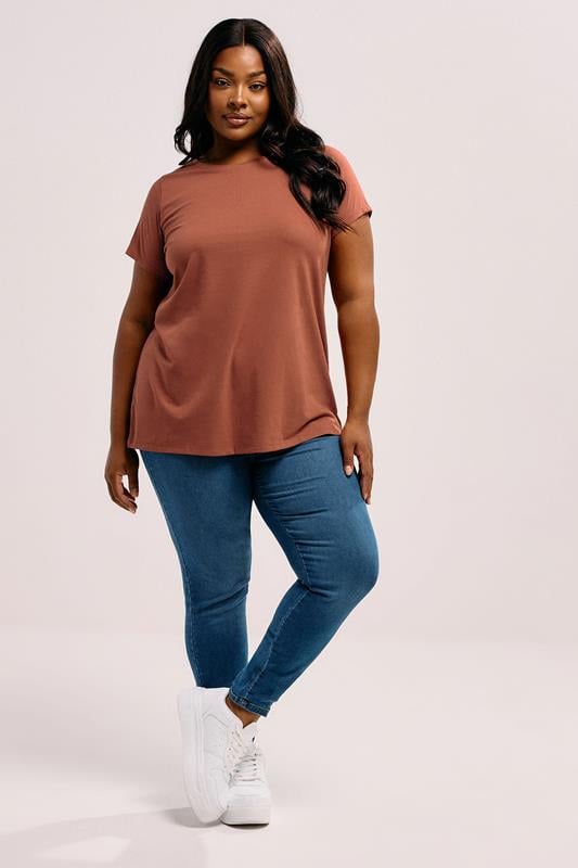 Evans YOURS Curve 5 PACK Green & Orange Core T-Shirts