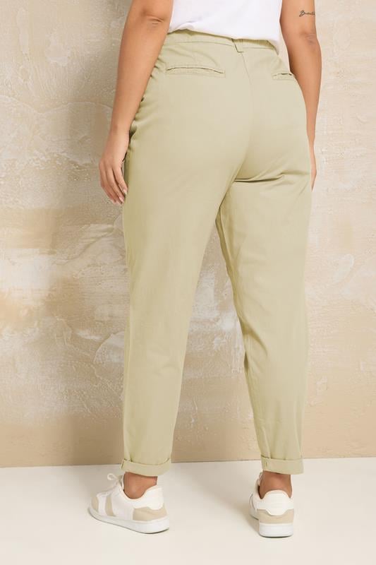 Evans YOURS Curve Beige Brown Straight Leg Chino Trousers