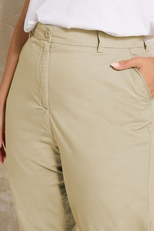 Evans YOURS Curve Beige Brown Straight Leg Chino Trousers