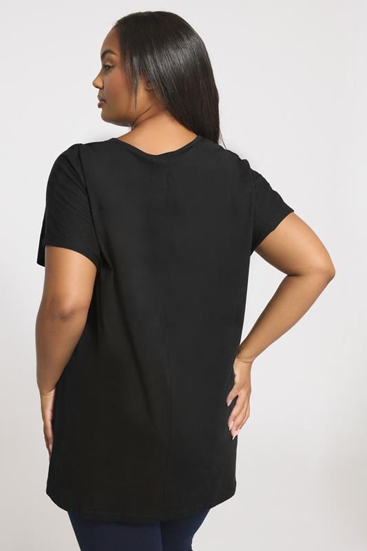 Evans YOURS Curve Black Animal Heart Graphic T-Shirt