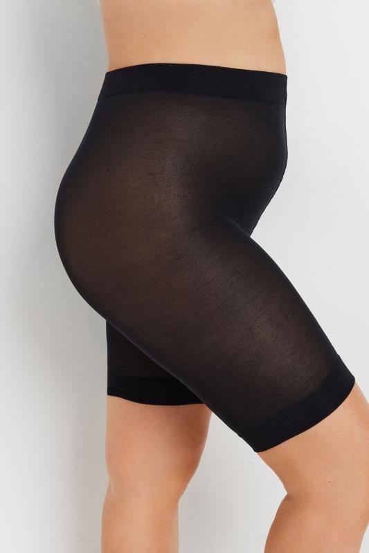 Evans YOURS Curve Black Anti Chafing High Waisted Shorts