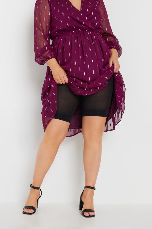 Evans YOURS Curve Black Anti Chafing High Waisted Shorts