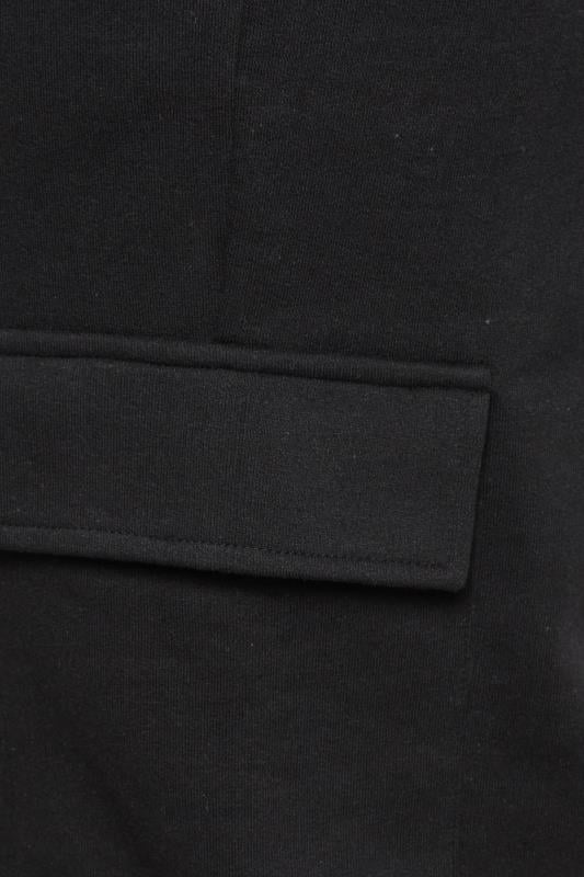 Evans YOURS Curve Black Cargo Pocket Cropped Joggers