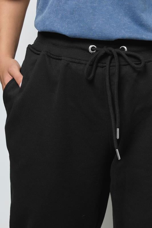 Evans YOURS Curve Black Elasticated Stretch Joggers
