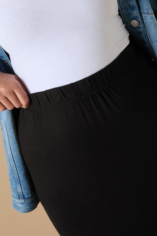 Evans YOURS Curve Black Jersey Stretch Maxi Tube Skirt