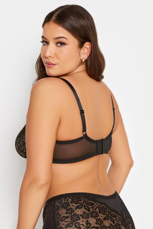 Evans YOURS Curve Black Lace Moulded Underwired Non-Padded Bra