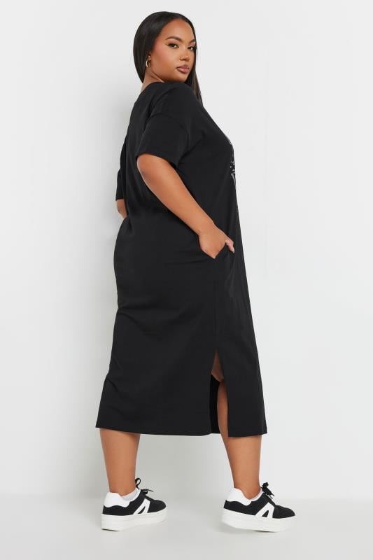 Evans YOURS Curve Black 'Lost Spirit' Stud Midaxi Dress