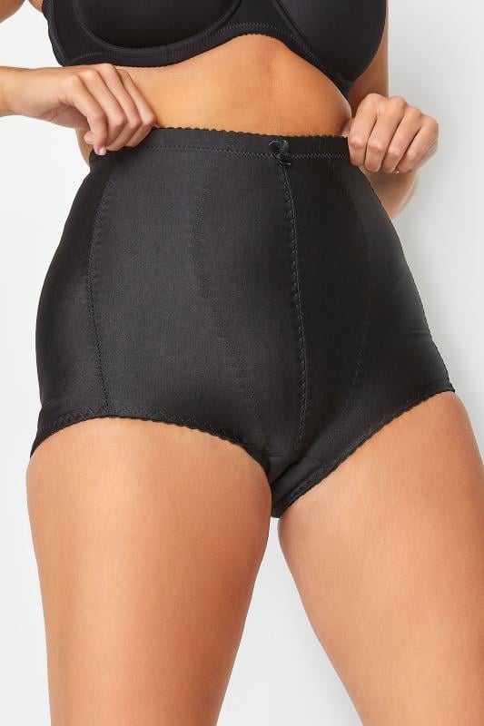 Evans YOURS Curve Black Medium Control High Waisted Full Briefs