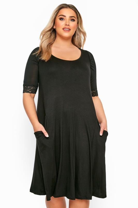 Evans YOURS Curve Black Mesh Front Fastening Armwear Top