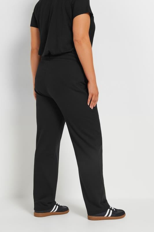 Evans YOURS Curve Black 'New York' Straight Leg Joggers