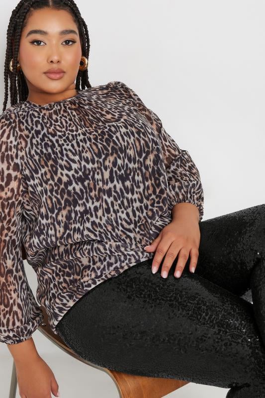 Evans YOURS Curve Black Sequin Embellished Leggings