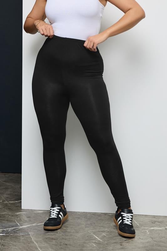 Evans YOURS Curve Black Soft Touch Stretch Leggings