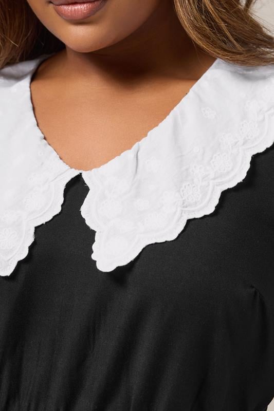 Evans YOURS Curve Black Statement Collar Mini Dress