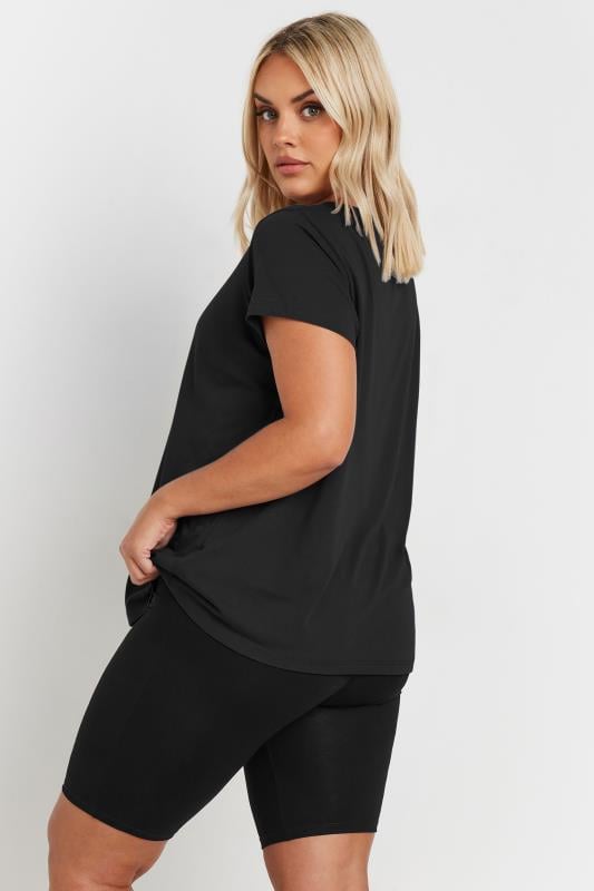 Evans YOURS Curve Black TUMMY CONTROL Soft Touch Stretch Cycling Shorts