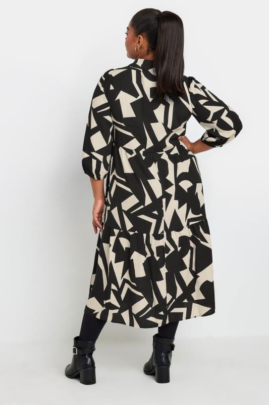 Evans YOURS Curve Black & White Abstract Print Shirt Dress