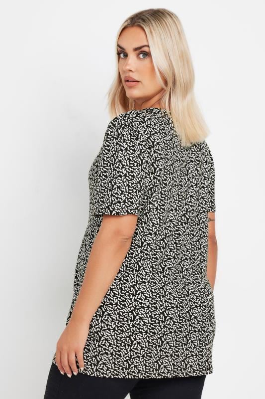 Evans YOURS Curve Black & White Abstract Print Swing Top