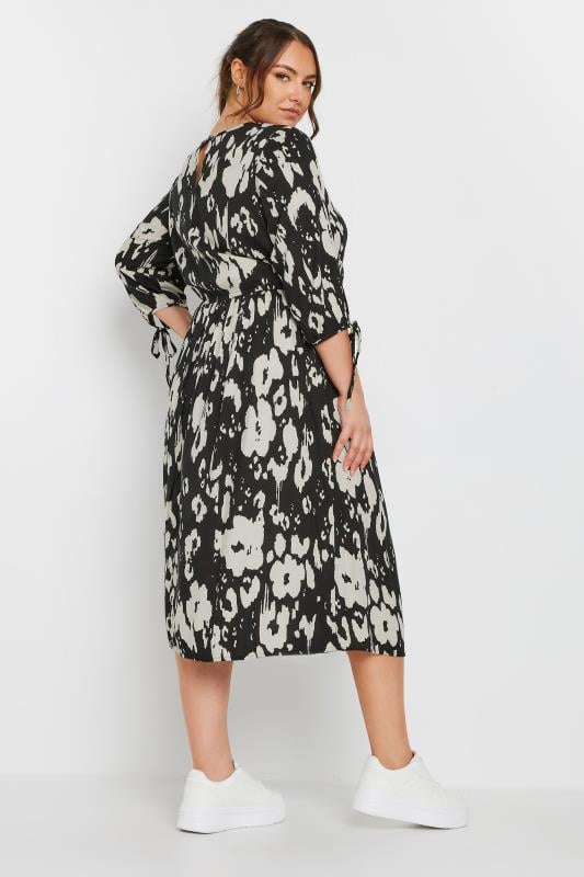 Evans Yours Curve Black & White Leopard Print Midaxi Dress