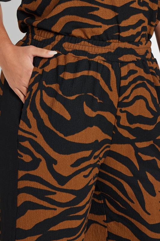 Evans YOURS Curve Black Zebra Print Side Stripe Trousers