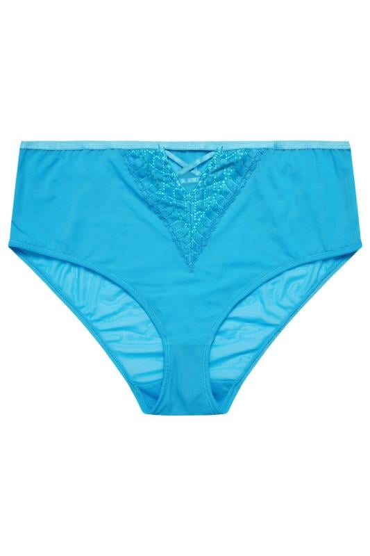Evans YOURS Curve Blue Lace Up High Waisted Full Briefs