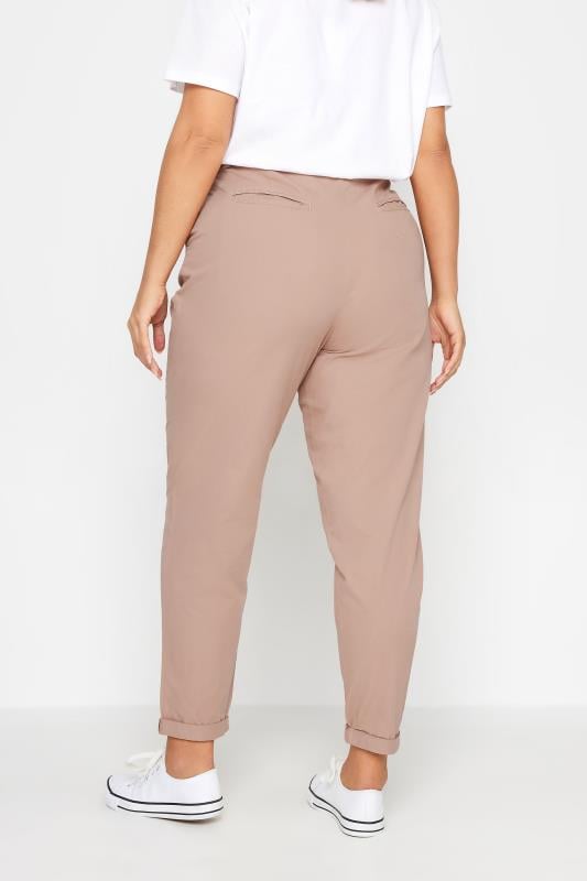 Evans YOURS Curve Blush Pink Straight Leg Chino Trousers