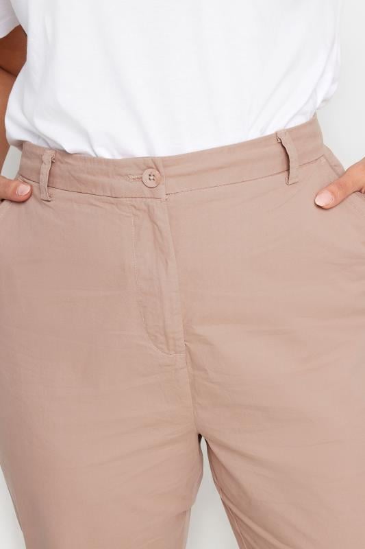 Evans YOURS Curve Blush Pink Straight Leg Chino Trousers