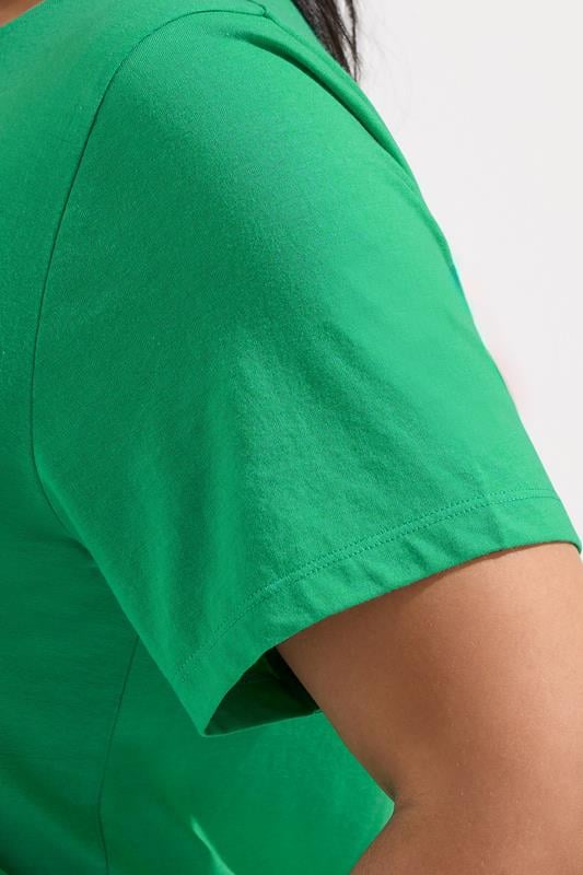 Evans YOURS Curve Bright Green Short Sleeve T-Shirt