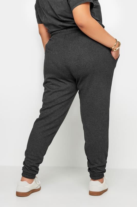 Evans YOURS Curve Charcoal Grey Elasticated Joggers
