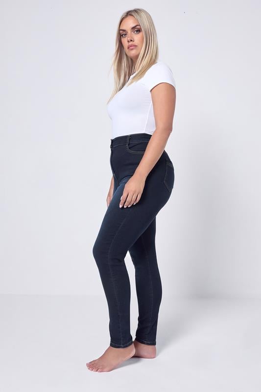 Evans YOURS Curve Dark Indigo Blue Skinny Stretch AVA Jeans
