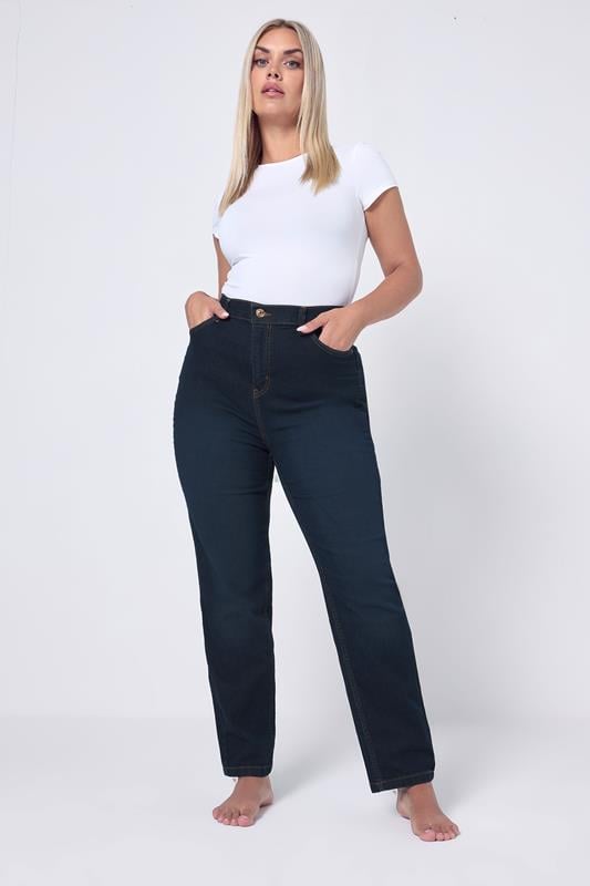 Evans YOURS Curve Dark Indigo Blue Straight Leg RUBY Jeans