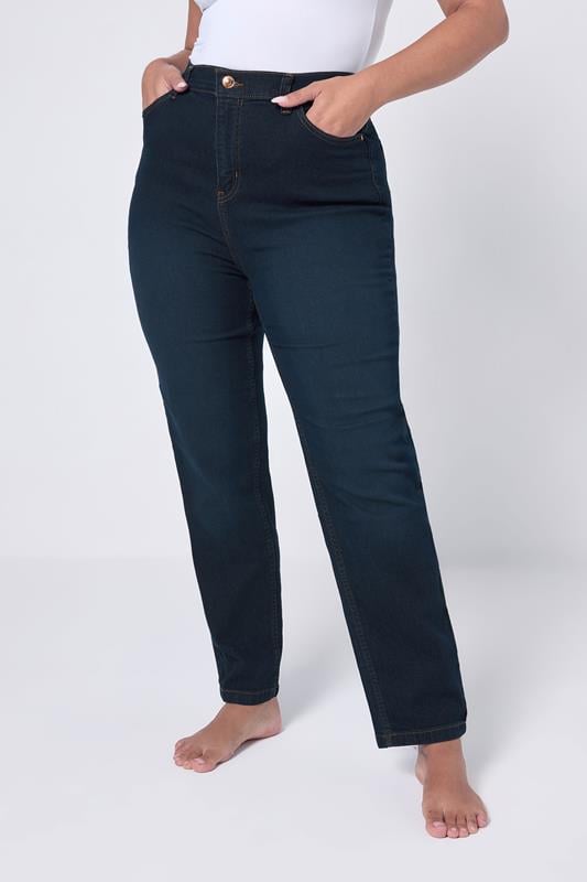 evans YOURS Curve Dark Indigo Blue Straight Leg RUBY Jeans