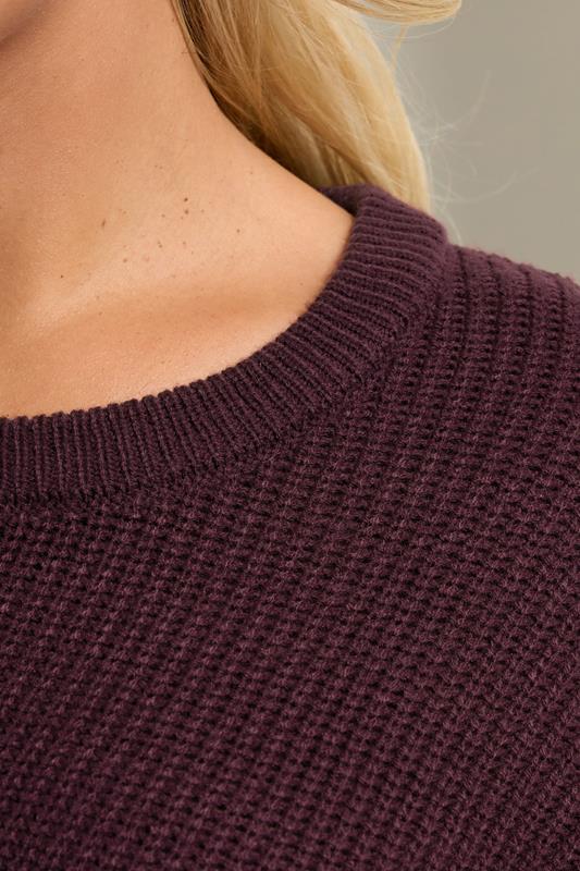 Evans YOURS Curve Dark Purple Essential Knitted Jumper