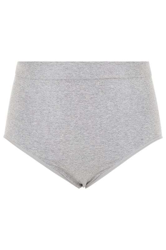 Evans YOURS Curve Grey Seamless Light Control High Waisted Full Briefs