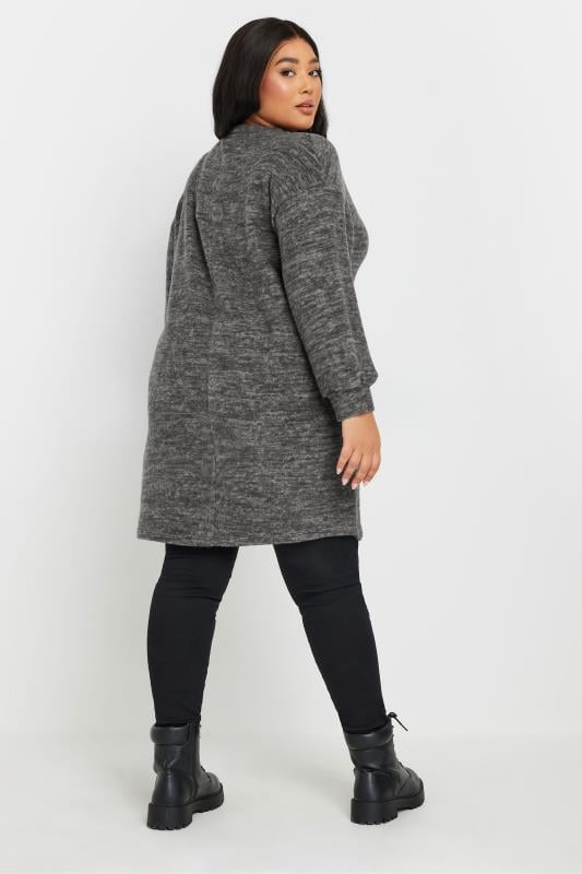 Evans YOURS Curve Grey Soft Touch Mini Jumper Dress