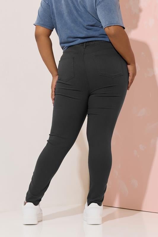 Evans YOURS Curve Grey Stretch Pull On GRACE Jeggings