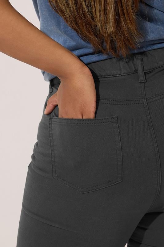 Evans YOURS Curve Grey Stretch Pull On GRACE Jeggings