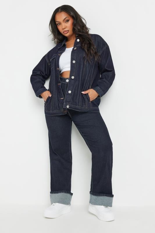 Evans YOURS Curve Indigo Blue Oversized Denim Jacket